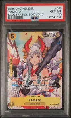 2025 One Piece YAMATO #016 Illustration Box volume 2 Promo holo PSA 10 GEM MINT - Image 1