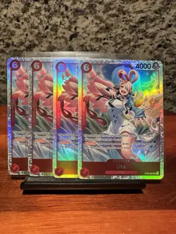 One Piece TCG Uta ST23-001 Super Rare Play Set X4 NM English - Image 1
