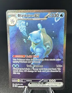 Pokemon TCG Blastoise EX 200/165 Scarlet & Violet 151 Holo Card Sir - Image 1