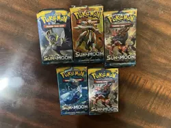 Pokemon Sun And Moon Base Set Booster Pack 10 Cards Pack NEW SEALED Official TCG - Image 1