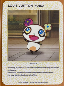 Louis Vuitton x Takashi Murakami Louis Vuitton Panda Trading Card 002 C Japanese - Image 1