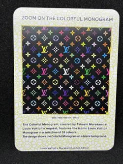 Louis Vuitton x Takashi Murakami Colorful Monogram Trading Card 017 Japanese - Image 1