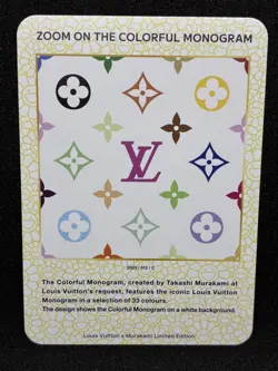 Louis Vuitton x Takashi Murakami Colorful Monogram Trading Card 012 Japan - Image 1