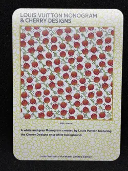 Louis Vuitton x Murakami Trading Card Monogram Cherry Blossom White Japanese 034 - Image 1