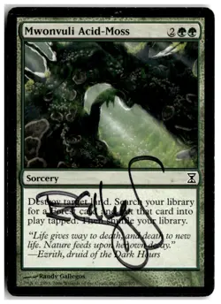 MTG Mwonvuli Acid-Moss - Time Spiral Signed Heavily Played English - Image 1