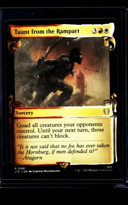 MTG Magic The Gathering LOTR Commander Showcase Scroll Taunt from the Rampart - Image 1