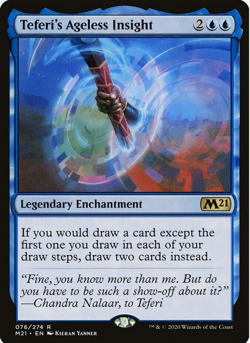 MTG - M21 - Teferi's Ageless Insight Near Mint Foil - Image 1