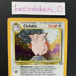 Pokemon TCG Clefable Jungle 1/64 Holo Rare Unlimited WOTC LP/MP Condition - Image 2