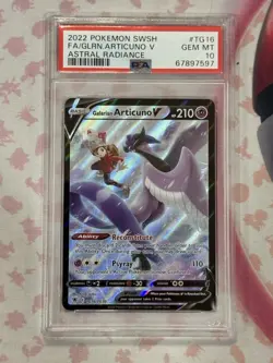 2002 Pokemon SWSH Astral Radiance FA Galarian Articuno V TG16/TG30 PSA 10 - Image 3