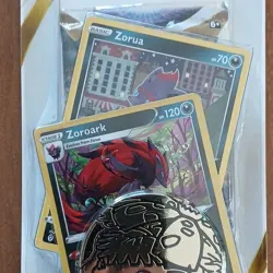 Pokemon TCG Sword & Shield Brilliant Stars Promo Pack Zorua Zoroark Coin - Image 1