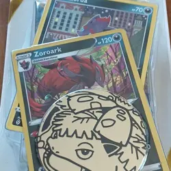 Pokemon TCG Sword & Shield Brilliant Stars Promo Pack Zorua Zoroark Coin - Image 5