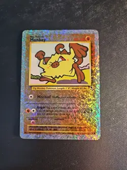 Mankey 81/110 Reverse Holo Legendary Collection Pokemon - Image 1