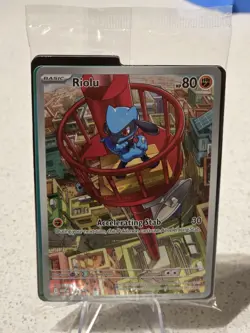 Riolu Pokemon 010 Mega Evolution Promo Holo ( Sealed) Black Star NM - Image 1