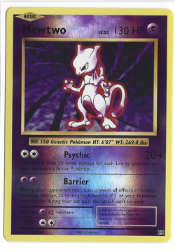 Pokemon Mewtwo Reverse Holo 51/108 Evolutions - Image 1