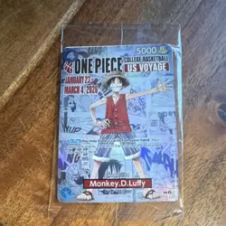 One Piece Bandai Namco Monkey.D.Luffy US Voyage Promo Card P-055 - Image 1