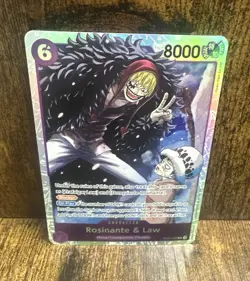 Rosinante & Law EB04-038 SR Foil English One Piece Card Game Azure Sea’s Seven - Image 1