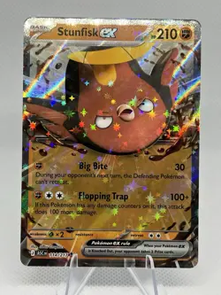 Stunfisk ex 114/217 Ascended Heroes ASC Double Rare NM TCG Pokemon Card - Image 1