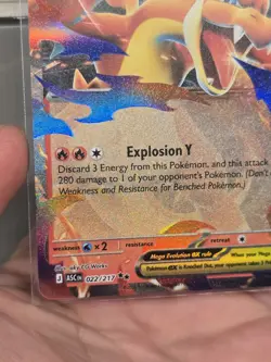 Mega Charizard Y ex 022/217 Ascended Heroes NM Pokemon TCG Double Rare Holo Card - Image 5