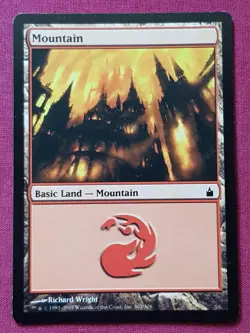 Magic The Gathering RAVNICA CITY OF GUILDS MOUNTAIN 302 land card MTG - Image 1