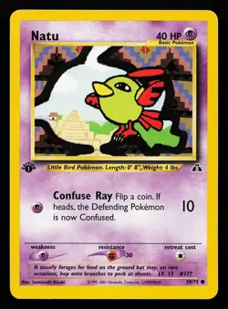 Natu 59/75 1st Edition Neo Discovery Pokemon Card - Image 1
