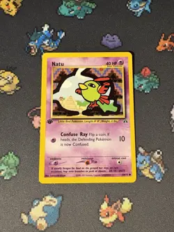 Pokemon Card Natu 59/75 Neo Discovery FIRST EDITION - (NM-) - Image 1