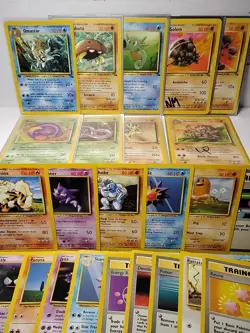 POKEMON BASE SET UNLIMITED AND FOSSIL MIX BULK LOT OF 24 CARDS NM/LP/MP - Image 2