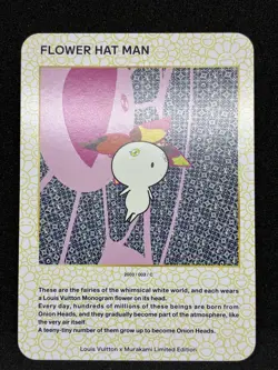 Louis Vuitton x Takashi Murakami Flower Hat Man Trading Card 003 Japanese - Image 1