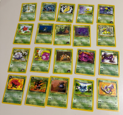 Pokemon OG 20 Card Bulk Lot NO DUPLICATES LP-NM RARE WOTC Vintage Original d - Image 1