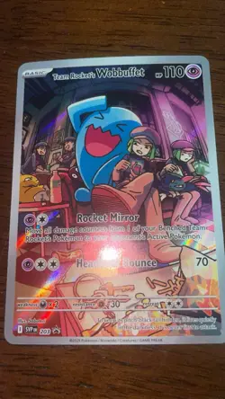 Team Rocket's Wobbuffet 203 Sv: Scarlet & Violet Promo Cards Holo - Image 1