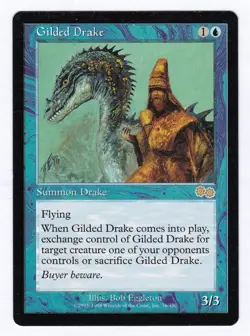 Gilded Drake – MtG – Urza's Saga – EX - Image 1