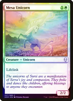 Mesa Unicorn FOIL Dominaria NM White Common MAGIC THE GATHERING CARD ABUGames - Image 1