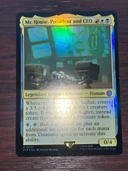 1x FOIL MR. HOUSE, PRESIDENT AND CEO - Fallout - MTG - Magic the Gathering - Image 1