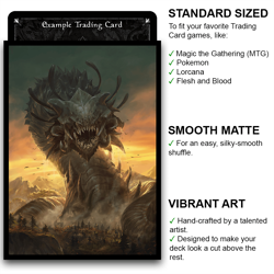 Shoz'Gorrl - World-Eater Wurm - MTG Size - 100 Smooth Matte Card Sleeves - Image 2