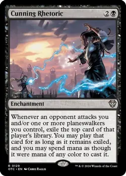 MTG Outlaws of Thunder Junction Commander - Cunning Rhetoric - Image 1