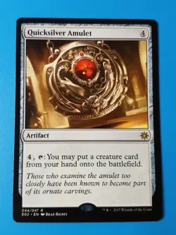 1x QUICKSILVER AMULET - Ixalan - MTG - Magic the Gathering - Image 1
