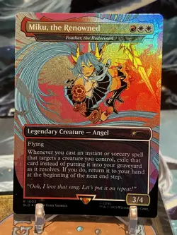 MTG | Miku, the Renowned - Feather [Secret Lair Hatsune Miku] ✨FOIL✨ - Image 1
