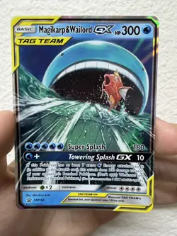 Pokemon Magikarp & Wailord GX 2019 Sun & Moon SM166 - Image 1