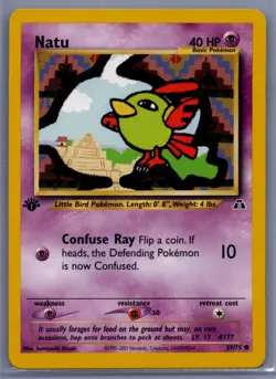 Pokemon TCG Natu Neo Discovery 59 Regular 1st Edition Common - Image 1