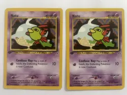 Natu 1st Edition 2x 59/75 Neo Discovery Common Pokemon - Image 1