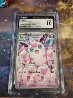 2025 POKEMON PHANTASMAL FLAMES #105 WIGGLYTUFF CGC 10 GEM MINT - Image 1