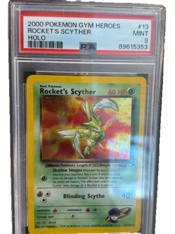 2000 POKEMON GYM HEROES HOLO #13 ROCKET'S SCYTHER PSA 9 - Image 1