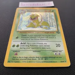 Pokemon Victreebel 14/64 Jungle Unlimited Holo Rare WOTC MP Condition - Image 4