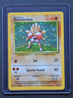 Hitmonchan #7 / 102 Base Set Holo - LP - Pokemon 1999 TCG WOTC Vintage - Image 5
