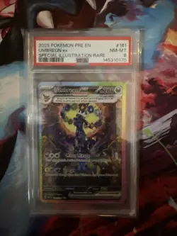 2025 POKEMON PRE EN-PRISMATIC EVOLUTIONS #161 UMBREON EX PSA 8 - Image 1