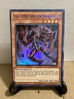 Yugioh! 🔵 Evil HERO Sinister Necrom - LDS3-EN026 - Ultra Rare - 1st Edition - Image 1