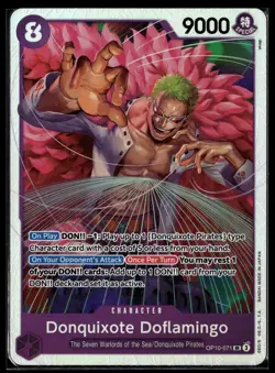 Donquixote Doflamingo OP10-071 Royal Blood English One Piece SR Seven Warlord - Image 1