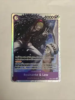 Rosinante & Law Super Rare (SR) EB04-038 The Azure Sea's Seven English Foil - Image 1