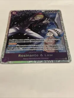 Rosinante & Law Super Rare (SR) EB04-038 The Azure Sea's Seven English Foil - Image 3