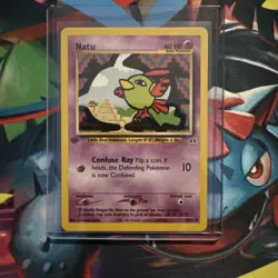 Natu 59/75 1st Edition Neo Discovery WOTC Pokemon Card - Image 1