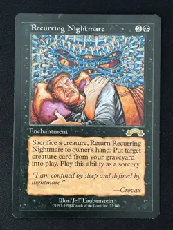 1x MTG Recurring Nightmare - Exodus (EXO) #72 - Magic the Gathering - Image 1
